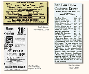 Newspaper ads for Ran Lou Igloo